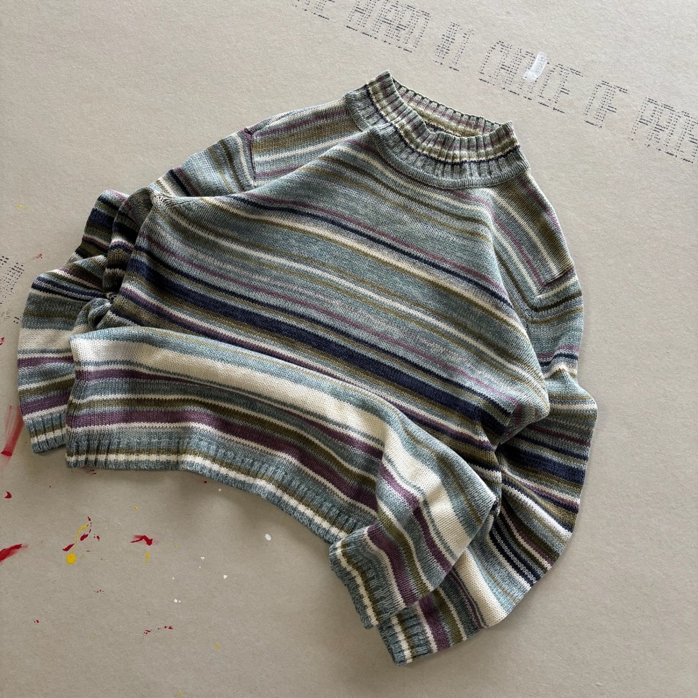 Vintqge 90's Surf Style Striped Sweater